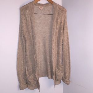 MOSSIMO Supply Co tan knit cardigan